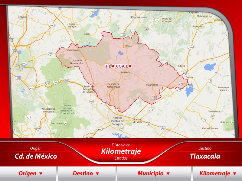 Fletes de la Ciudad de México a Tlaxcala